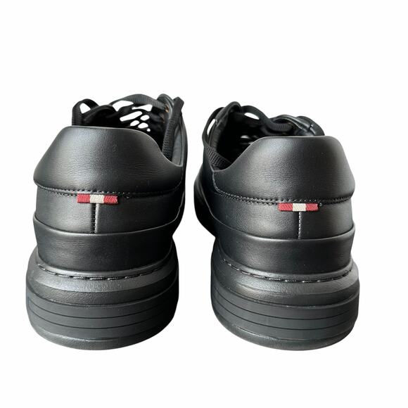 Bally Men Manny Black Calf Leather Lace Up Sneakers Size 12 main image 4
